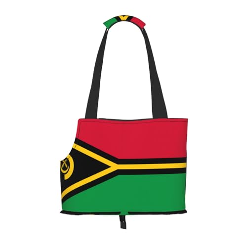 Vanuatu bedruckte tragbare faltbare Haustier-Umhängetasche, geeignet für den Transport kleiner Haustiere Vanuatu bedruckte tragbare faltbare Haustier-Umhängetasche, geeignet für den Transport kleiner Haustiere von WBQLSL