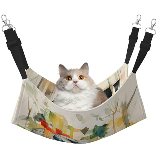 WBQLSL Abstrakte Elefantenbilder große bedruckte Haustierhängematte - Schlafhängematte für Katzen, Frettchen, Welpen, Kaninchen, Kleintiere WBQLSL Abstrakte Elefantenbilder große bedruckte Haustierhängematte - Schlafhängematte für Katzen, Frettchen, Welpen, Kaninchen, Kleintiere von WBQLSL