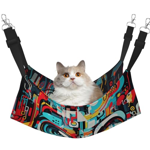WBQLSL Abstraktes mechanisches Gesicht, mittelgroß, bedruckt, Haustier-Hängematte für Katzen, Frettchen, Welpen, Kaninchen, Kleintiere WBQLSL Abstraktes mechanisches Gesicht, mittelgroß, bedruckt, Haustier-Hängematte für Katzen, Frettchen, Welpen, Kaninchen, Kleintiere von WBQLSL
