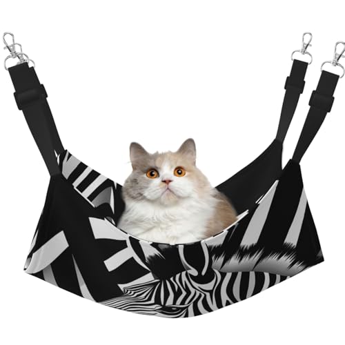 WBQLSL Agile Zebra große bedruckte Haustierhängematte - Schlafhängematte für Katzen, Frettchen, Welpen, Kaninchen, Kleintiere WBQLSL Agile Zebra große bedruckte Haustierhängematte - Schlafhängematte für Katzen, Frettchen, Welpen, Kaninchen, Kleintiere von WBQLSL