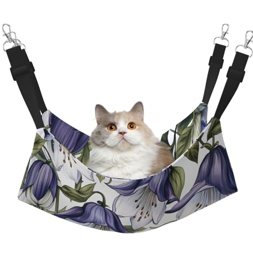 WBQLSL Bellflower Tapetenmuster Medium bedruckte Haustierhängematte - Schlafhängematte für Katzen, Frettchen, Welpen, Kaninchen, Kleintiere WBQLSL Bellflower Tapetenmuster Medium bedruckte Haustierhängematte - Schlafhängematte für Katzen, Frettchen, Welpen, Kaninchen, Kleintiere von WBQLSL