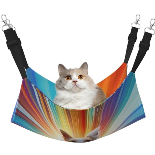 WBQLSL Bunte leichte Hundehängematte für Hunde, mittelgroß, bedruckt, für Katzen, Frettchen, Welpen, Kaninchen, Kleintiere von WBQLSL