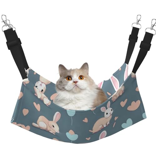 WBQLSL Cartoon Cute Bunny Medium Printed Pet Hammock - Sleeping Hammock for Cats, Frettchen, Puppies, Rabbits, Small Animals WBQLSL Cartoon Cute Bunny Medium Printed Pet Hammock - Sleeping Hammock for Cats, Frettchen, Puppies, Rabbits, Small Animals von WBQLSL