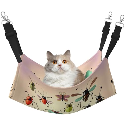 WBQLSL Cartoon Kleine Insekten Medium Bedruckte Haustier Hängematte - Schlafhängematte für Katzen, Frettchen, Welpen, Kaninchen, Kleintiere WBQLSL Cartoon Kleine Insekten Medium Bedruckte Haustier Hängematte - Schlafhängematte für Katzen, Frettchen, Welpen, Kaninchen, Kleintiere von WBQLSL
