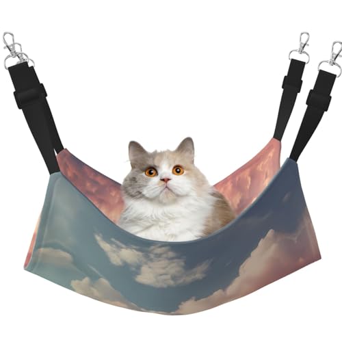 WBQLSL Clouds Große bedruckte Haustierhängematte - Schlafhängematte für Katzen, Frettchen, Welpen, Kaninchen, Kleintiere WBQLSL Clouds Große bedruckte Haustierhängematte - Schlafhängematte für Katzen, Frettchen, Welpen, Kaninchen, Kleintiere von WBQLSL