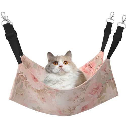 WBQLSL Crushed Flower mittelgroße bedruckte Haustierhängematte – Schlafhängematte für Katzen, Frettchen, Welpen, Kaninchen, Kleintiere von WBQLSL