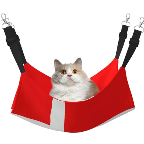 WBQLSL Dänemark Dänische Flagge, mittelgroß, bedruckt, Haustierhängematte für Katzen, Frettchen, Welpen, Kaninchen, Kleintiere WBQLSL Dänemark Dänische Flagge, mittelgroß, bedruckt, Haustierhängematte für Katzen, Frettchen, Welpen, Kaninchen, Kleintiere von WBQLSL
