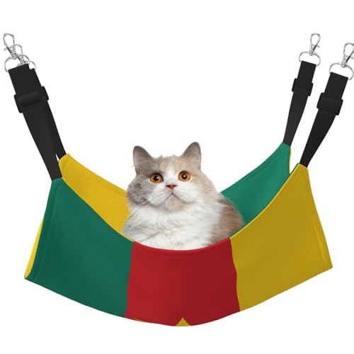 WBQLSL Flag of Cameroon Medium Printed Pet Hammock - Sleeping Hammock for Cats, Frettchen, Puppies, Rabbits, Small Animals WBQLSL Flag of Cameroon Medium Printed Pet Hammock - Sleeping Hammock for Cats, Frettchen, Puppies, Rabbits, Small Animals von WBQLSL