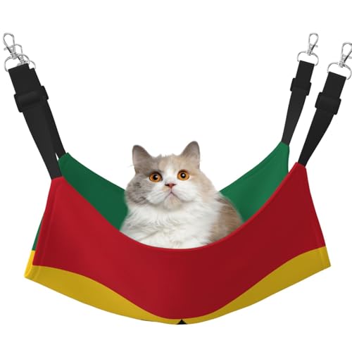 WBQLSL Flagge von Ghana mittelgroße bedruckte Haustierhängematte - Schlafhängematte für Katzen, Frettchen, Welpen, Kaninchen, Kleintiere WBQLSL Flagge von Ghana mittelgroße bedruckte Haustierhängematte - Schlafhängematte für Katzen, Frettchen, Welpen, Kaninchen, Kleintiere von WBQLSL