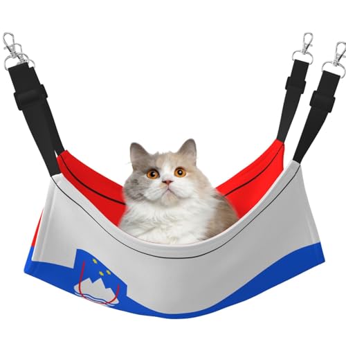 WBQLSL Flagge von Slowenien Medium bedruckte Haustierhängematte - Schlafhängematte für Katzen, Frettchen, Welpen, Kaninchen, Kleintiere WBQLSL Flagge von Slowenien Medium bedruckte Haustierhängematte - Schlafhängematte für Katzen, Frettchen, Welpen, Kaninchen, Kleintiere von WBQLSL