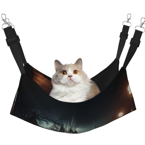 WBQLSL Ghost Town Mania Große bedruckte Haustierhängematte - Schlafhängematte für Katzen, Frettchen, Welpen, Kaninchen, Kleintiere WBQLSL Ghost Town Mania Große bedruckte Haustierhängematte - Schlafhängematte für Katzen, Frettchen, Welpen, Kaninchen, Kleintiere von WBQLSL