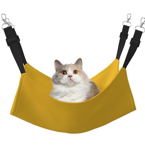 WBQLSL Große bedruckte Haustier-Hängematte für Katzen, Frettchen, Welpen, Kaninchen, Kleintiere, einfarbig, goldfarben WBQLSL Große bedruckte Haustier-Hängematte für Katzen, Frettchen, Welpen, Kaninchen, Kleintiere, einfarbig, goldfarben von WBQLSL