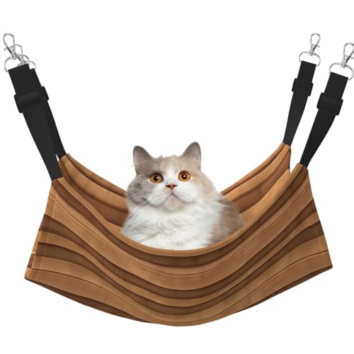 WBQLSL Große bedruckte Haustier-Hängematte mit Holzstruktur, für Katzen, Frettchen, Welpen, Kaninchen, Kleintiere WBQLSL Große bedruckte Haustier-Hängematte mit Holzstruktur, für Katzen, Frettchen, Welpen, Kaninchen, Kleintiere von WBQLSL