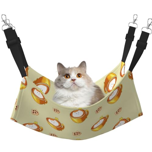 WBQLSL Große bedruckte Haustierhängematte mit Cartoon-Katzenmotiv, für Katzen, Frettchen, Welpen, Kaninchen, Kleintiere WBQLSL Große bedruckte Haustierhängematte mit Cartoon-Katzenmotiv, für Katzen, Frettchen, Welpen, Kaninchen, Kleintiere von WBQLSL