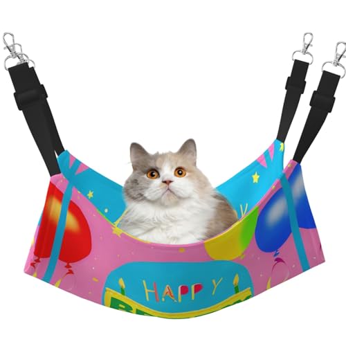 WBQLSL Happy Birthday Balloon Medium Printed Pet Hammock - Sleeping Hammock for Cats, Frettchen, Puppies, Rabbits, Small Animals WBQLSL Happy Birthday Balloon Medium Printed Pet Hammock - Sleeping Hammock for Cats, Frettchen, Puppies, Rabbits, Small Animals von WBQLSL