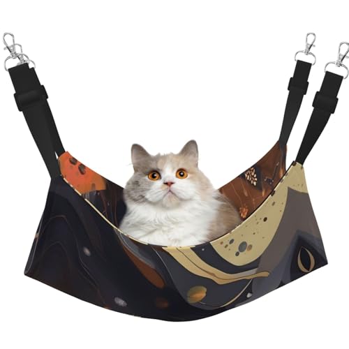 WBQLSL Haustierhängematte mit Aufdruck für Katzen, Frettchen, Welpen, Kaninchen, Kleintiere, dunkel, mittelgroß, groß WBQLSL Haustierhängematte mit Aufdruck für Katzen, Frettchen, Welpen, Kaninchen, Kleintiere, dunkel, mittelgroß, groß von WBQLSL