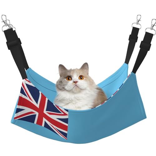 WBQLSL Haustierhängematte mit Fidschi-Flagge, mittelgroß, bedruckt, für Katzen, Frettchen, Welpen, Kaninchen, Kleintiere WBQLSL Haustierhängematte mit Fidschi-Flagge, mittelgroß, bedruckt, für Katzen, Frettchen, Welpen, Kaninchen, Kleintiere von WBQLSL