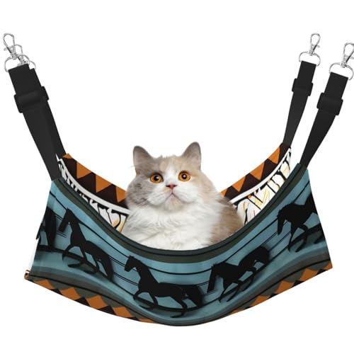 WBQLSL Haustierhängematte mit Pferdestreifenmuster, mittelgroß, bedruckt, für Katzen, Frettchen, Welpen, Kaninchen, Kleintiere WBQLSL Haustierhängematte mit Pferdestreifenmuster, mittelgroß, bedruckt, für Katzen, Frettchen, Welpen, Kaninchen, Kleintiere von WBQLSL