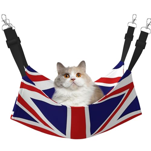 WBQLSL Haustierhängematte mit UK-Flagge, mittelgroß, bedruckt, für Katzen, Frettchen, Welpen, Kaninchen, Kleintiere WBQLSL Haustierhängematte mit UK-Flagge, mittelgroß, bedruckt, für Katzen, Frettchen, Welpen, Kaninchen, Kleintiere von WBQLSL