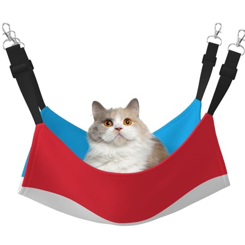 WBQLSL Luxemburger Flagge, mittelgroß, bedruckt, Haustierhängematte für Katzen, Frettchen, Welpen, Kaninchen, Kleintiere WBQLSL Luxemburger Flagge, mittelgroß, bedruckt, Haustierhängematte für Katzen, Frettchen, Welpen, Kaninchen, Kleintiere von WBQLSL