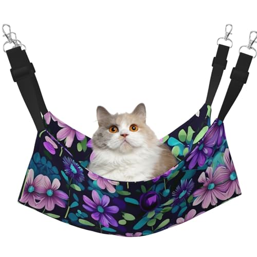 WBQLSL Purple Camellia Medium bedruckte Haustierhängematte - Schlafhängematte für Katzen, Frettchen, Welpen, Kaninchen, Kleintiere WBQLSL Purple Camellia Medium bedruckte Haustierhängematte - Schlafhängematte für Katzen, Frettchen, Welpen, Kaninchen, Kleintiere von WBQLSL