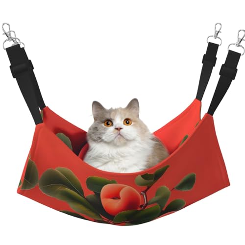 WBQLSL Red Apricot Medium Printed Pet Hammock - Sleeping Hammock for Cats, Frettchen, Puppies, Rabbits, Small Animals WBQLSL Red Apricot Medium Printed Pet Hammock - Sleeping Hammock for Cats, Frettchen, Puppies, Rabbits, Small Animals von WBQLSL