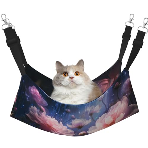 WBQLSL Schöne Haustierhängematte mit Pfingstrosenblumen, mittelgroß, bedruckt, für Katzen, Frettchen, Welpen, Kaninchen, Kleintiere WBQLSL Schöne Haustierhängematte mit Pfingstrosenblumen, mittelgroß, bedruckt, für Katzen, Frettchen, Welpen, Kaninchen, Kleintiere von WBQLSL