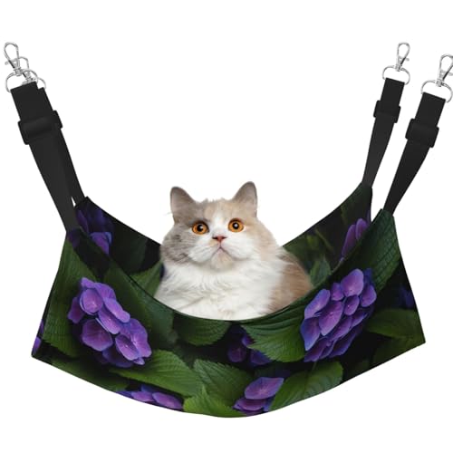 WBQLSL Schöne Hortensie mittelgroße bedruckte Haustierhängematte - Schlafhängematte für Katzen, Frettchen, Welpen, Kaninchen, Kleintiere WBQLSL Schöne Hortensie mittelgroße bedruckte Haustierhängematte - Schlafhängematte für Katzen, Frettchen, Welpen, Kaninchen, Kleintiere von WBQLSL