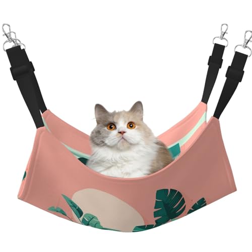 WBQLSL Schöne Topfpflanzen, große bedruckte Haustierhängematte – Schlafhängematte für Katzen, Frettchen, Welpen, Kaninchen, Kleintiere WBQLSL Schöne Topfpflanzen, große bedruckte Haustierhängematte – Schlafhängematte für Katzen, Frettchen, Welpen, Kaninchen, Kleintiere von WBQLSL