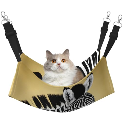 WBQLSL Schwarze und weiße Zebra-Hängematte für Haustiere, groß, bedruckt, für Katzen, Frettchen, Welpen, Kaninchen, Kleintiere WBQLSL Schwarze und weiße Zebra-Hängematte für Haustiere, groß, bedruckt, für Katzen, Frettchen, Welpen, Kaninchen, Kleintiere von WBQLSL