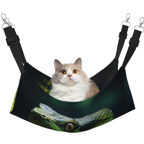 WBQLSL Serpent Große bedruckte Haustierhängematte - Schlafhängematte für Katzen, Frettchen, Welpen, Kaninchen, Kleintiere WBQLSL Serpent Große bedruckte Haustierhängematte - Schlafhängematte für Katzen, Frettchen, Welpen, Kaninchen, Kleintiere von WBQLSL