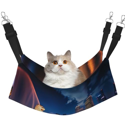 WBQLSL Singapur Fishtail Lion Large Printed Pet Hammock - Sleeping Hammock for Cats, Frettchen, Puppies, Rabbits, Small Animals WBQLSL Singapur Fishtail Lion Large Printed Pet Hammock - Sleeping Hammock for Cats, Frettchen, Puppies, Rabbits, Small Animals von WBQLSL