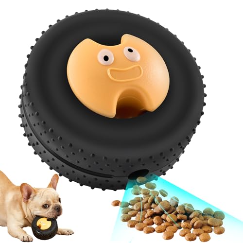 WBTK Kauspielzeug für große und mittelgroße Hunde, Gummi-Leckerli-Dosierspielzeug, lindert Stress, ideal zum Apportieren, Kauen & Training von WBTK