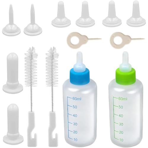 WBYNB 2 Stück Haustiere Aufzuchtflasche Pet, Aufzuchtflasche Katze, Haustier Babyflasche Kit, Nursing Bottle Welpen Flasche, Reinigungsbürste und Ersatznippel für Kätzchen und Kleine Haustiere WBYNB 2 Stück Haustiere Aufzuchtflasche Pet, Aufzuchtflasche Katze, Haustier Babyflasche Kit, Nursing Bottle Welpen Flasche, Reinigungsbürste und Ersatznippel für Kätzchen und Kleine Haustiere von WBYNB