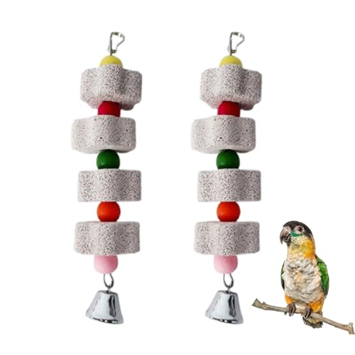 WBYNB 2 Stück Vogelschnabel-Schleifstein, Papagei Vogel Schleifstein Schnur, Mineralstein-Backenzahn-Spielzeug, Beißstein für Papageien, Wellensittiche, Unzertrennliche und Andere Kleine Haustiere WBYNB 2 Stück Vogelschnabel-Schleifstein, Papagei Vogel Schleifstein Schnur, Mineralstein-Backenzahn-Spielzeug, Beißstein für Papageien, Wellensittiche, Unzertrennliche und Andere Kleine Haustiere von WBYNB