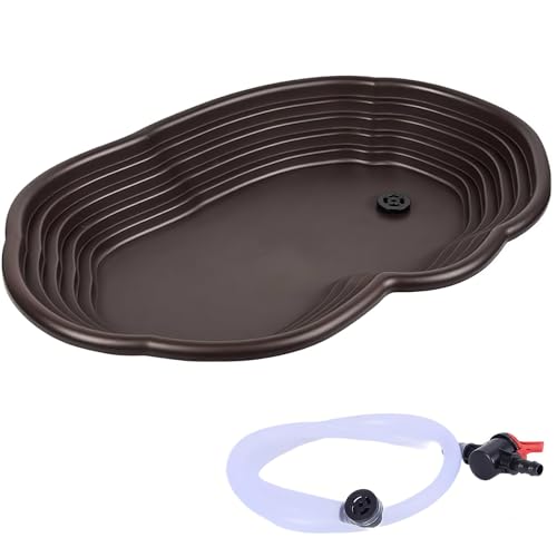 WBYNB Große Schildkröten-Badeschale, Große Schildkrötenbadewanne, Reptilien-Wasserschale Mit Schlauch, Große Schildkröten-Wasserschale Geeignet für Reptilien Zum Baden, Ausruhen, Fressen Usw (D) von WBYNB