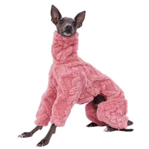 Windhund-Kleidung – Winter-Overall für Hunde, warmer Fleece-Rollkragen-Overall, Vierbein-Strampler, langärmelig, Sweatshirt, dicker Outdoor-Mantel für italienische Windhunde, Whippet, Deerhound Windhund-Kleidung – Winter-Overall für Hunde, warmer Fleece-Rollkragen-Overall, Vierbein-Strampler, langärmelig, Sweatshirt, dicker Outdoor-Mantel für italienische Windhunde, Whippet, Deerhound von WCDJOMOP