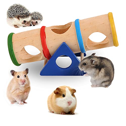 Hamster Tunnel Holz, Kleiner Tunnel für Meerschweinchen, Hamstertunnel, Meerschweinchen Kuscheltunnel, Hamsterwippe, für Haustiere Zwerghamster Mäuse Rennmäuse Frettchen Chinchillas und Ratte von CaiYuanGJ