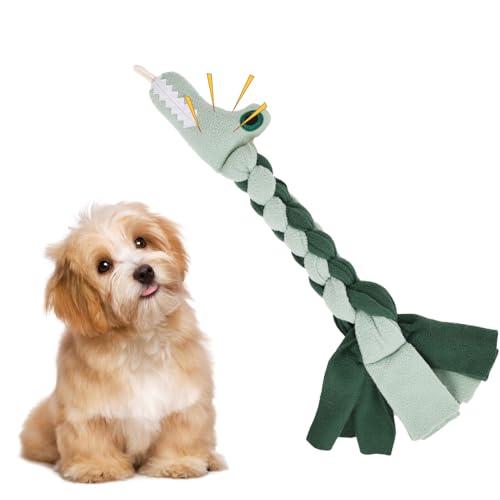 WDKXCN Interaktives Hundespielzeug gegen Langeweile, Krokodil-Form, Schnüffel-Puzzle-Spielzeug, 46 cm, quietschendes Kauspielzeug, Plüsch-Hundespielzeug, Kauspielzeug für Welpen bis große Rassen WDKXCN Interaktives Hundespielzeug gegen Langeweile, Krokodil-Form, Schnüffel-Puzzle-Spielzeug, 46 cm, quietschendes Kauspielzeug, Plüsch-Hundespielzeug, Kauspielzeug für Welpen bis große Rassen von WDKXCN
