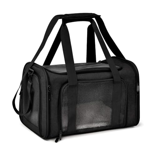 WDKXCN Katzentragetasche, Hundetragetasche mit Schultergurt & abnehmbarer Matte, weiche Seite Faltbare Katze/Hund/Haustier Tragetasche mit 3-seitigem Netz, bis zu 6 kg, Fluggesellschaft zugelassen WDKXCN Katzentragetasche, Hundetragetasche mit Schultergurt & abnehmbarer Matte, weiche Seite Faltbare Katze/Hund/Haustier Tragetasche mit 3-seitigem Netz, bis zu 6 kg, Fluggesellschaft zugelassen von WDKXCN