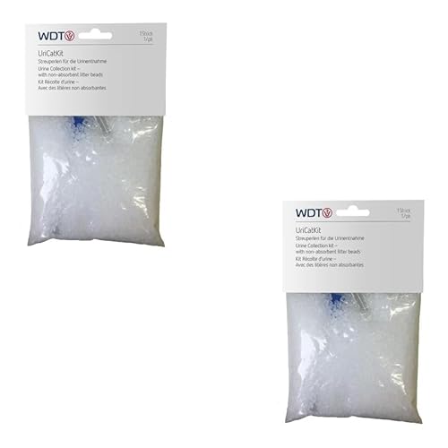 WDT UriCat Spezial-Katzenstreu | Doppelpack | 2 x 200 g | Katzenstreu für die Urinprobengewinnung | Zur Untersuchung des Urins | Mit Pipette und verschließbarem Probenröhrchen von WDT