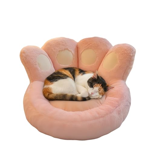 WDUDSUDUW Körbe für Katzen im Innenbereich – waschbar, Körbe für kleine und mittelgroße Hunde, Anti-Angst-Korb aus weichem Kunstpelz, in Form einer Katzenpfote, dicker Boden, Rosa, klein WDUDSUDUW Körbe für Katzen im Innenbereich – waschbar, Körbe für kleine und mittelgroße Hunde, Anti-Angst-Korb aus weichem Kunstpelz, in Form einer Katzenpfote, dicker Boden, Rosa, klein von WDUDSUDUW