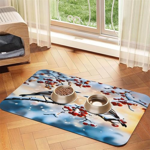 Two Cute Elstern Haustierfuttermatte, 60 x 40 cm, saugfähig, rutschfest, PU-Leder, Futtermatte für Hunde und Katzen, Gummiunterseite, schnell trocknend, rollbar, Tischset Two Cute Elstern Haustierfuttermatte, 60 x 40 cm, saugfähig, rutschfest, PU-Leder, Futtermatte für Hunde und Katzen, Gummiunterseite, schnell trocknend, rollbar, Tischset von WDXQHY