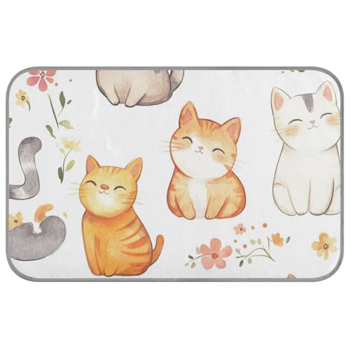 Kühlendes Haustierbett mit Cartoon-Motiv, weiß, Sommer, selbstkühlend, für draußen, für Kätzchen, drinnen, wasserdicht, Mantas frías para Perros M von WDdZzyy