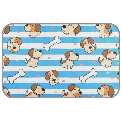 Sommer-Kühlbett für Hunde, selbstkühlendes Hundebett, waschbar, für Haustiere, Innenbereich, waschbar, Größe M, Blau / Weiß gestreift Sommer-Kühlbett für Hunde, selbstkühlendes Hundebett, waschbar, für Haustiere, Innenbereich, waschbar, Größe M, Blau / Weiß gestreift von WDdZzyy