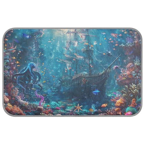 Unterwasser-Meerjungfrau-Sommer-Haustier-Kühldecke, selbstkühlendes Hundebett, waschbar, für Kaninchen, Outdoor, weicher Manta Fria para Perros M von WDdZzyy