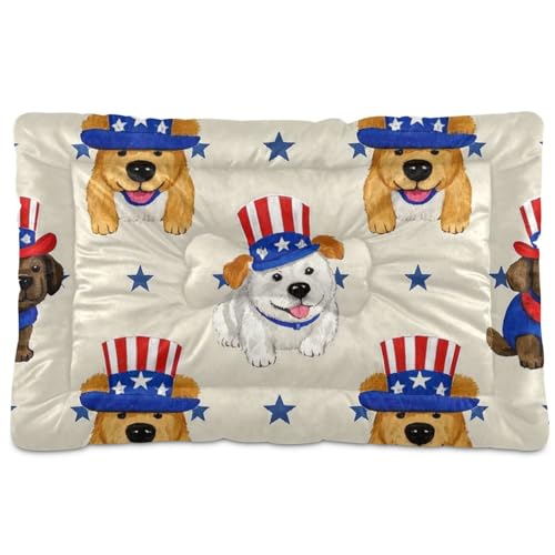 WDdZzyy 4. Juli Unabhängigkeitstag Hundebett, waschbar, rutschfest, weich, bequem, für große, mittelgroße und kleine Hunde, 91,4 x 61 cm, Gelb WDdZzyy 4. Juli Unabhängigkeitstag Hundebett, waschbar, rutschfest, weich, bequem, für große, mittelgroße und kleine Hunde, 91,4 x 61 cm, Gelb von WDdZzyy