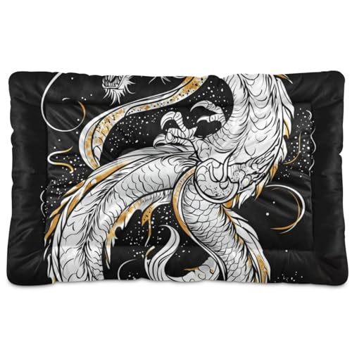WDdZzyy Black Dragon Hundebett, kühl, waschbar, rutschfest, weich, bequem, für große, mittelgroße und kleine Hunde, 91,4 x 61 cm WDdZzyy Black Dragon Hundebett, kühl, waschbar, rutschfest, weich, bequem, für große, mittelgroße und kleine Hunde, 91,4 x 61 cm von WDdZzyy