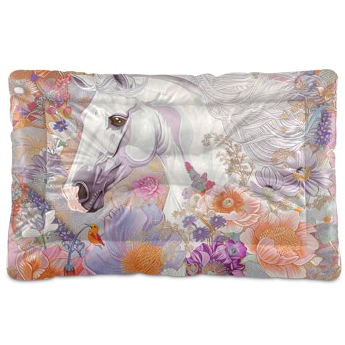 WDdZzyy Boho-Hundebett, waschbar, rutschfest, weich, bequem, für große, mittelgroße und kleine Hunde, 91,4 x 61 cm, Weiß WDdZzyy Boho-Hundebett, waschbar, rutschfest, weich, bequem, für große, mittelgroße und kleine Hunde, 91,4 x 61 cm, Weiß von WDdZzyy