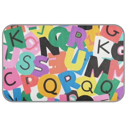 WDdZzyy Bunte Cartoon-Alphabet-Sommer-Kühlbetten, selbstkühlende Matte für Outdoor-Katzen für Chihuahua, Outdoor, bequem, Größe M von WDdZzyy
